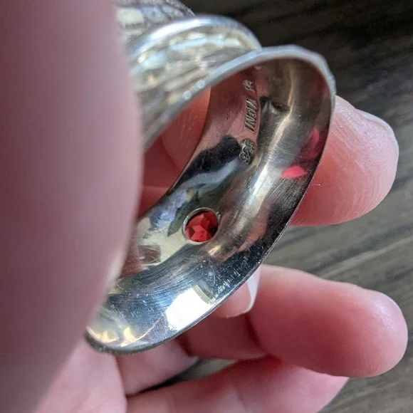 Sterling Silver Garnet Ring - Picture 3 of 6